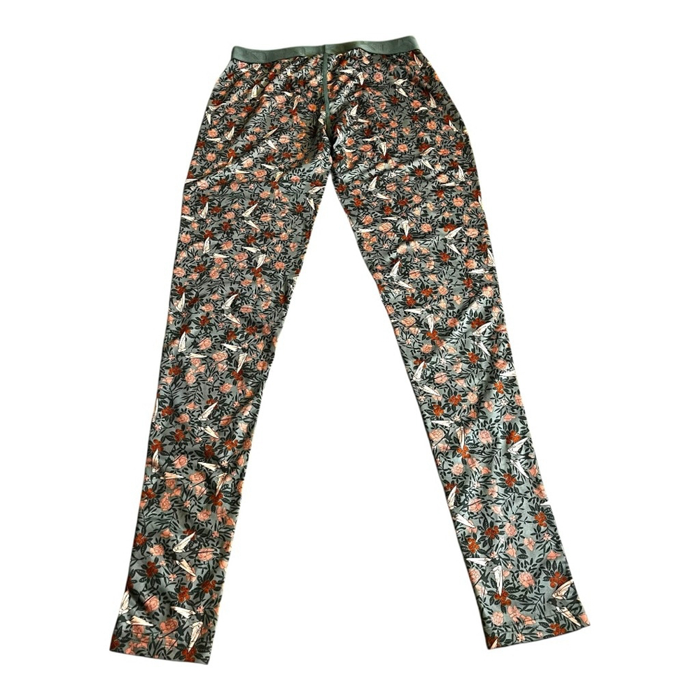 Kari Traa Fryd Superundertøysbukse Thermal Leggings, Murk Green Floral, S-M - Picture 13 of 15